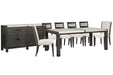 Plum Creek - 8 Piece Rectangular Dining Table Set Magnussen Furniture