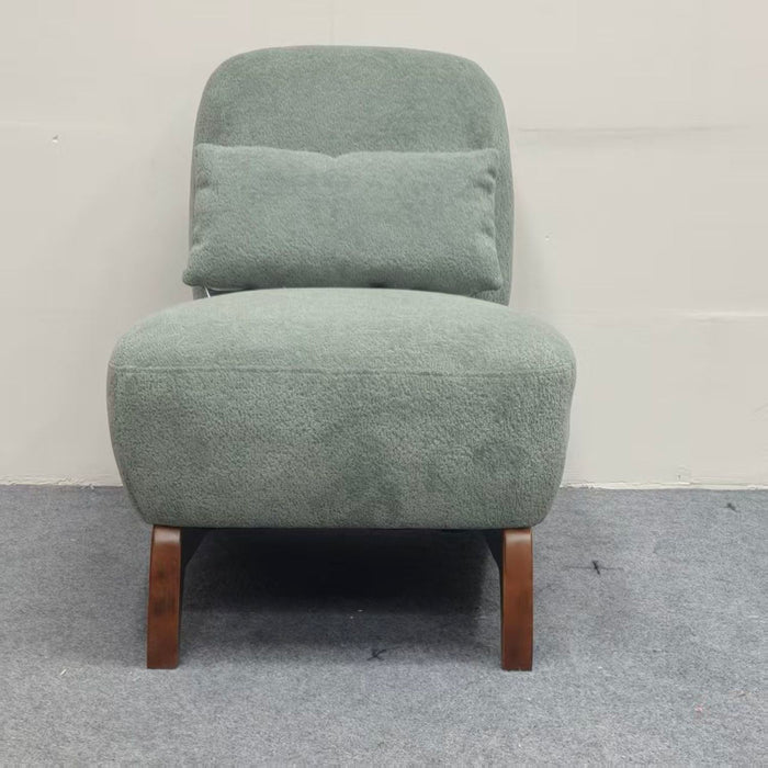 Curved Base Lazy Lounge Accent Chair - Blue / Brown Home Essentials