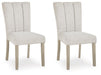 Larawyn - Dining Upholstered Side Chair (Set of 2) - Bisque Signature Design by Ashley®