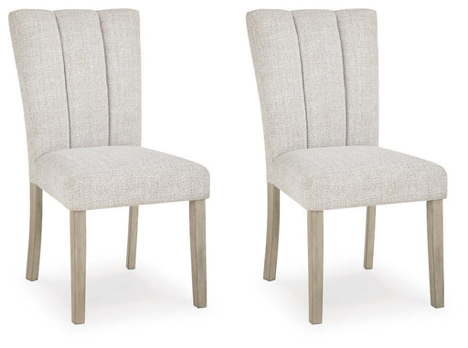 Larawyn - Dining Upholstered Side Chair (Set of 2) - Bisque Signature Design by Ashley®