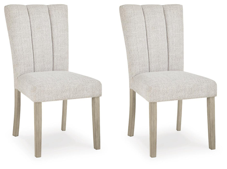 Larawyn - Dining Upholstered Side Chair (Set of 2) - Bisque Signature Design by Ashley®