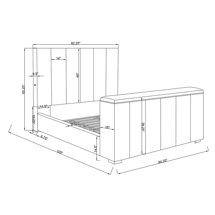 Sacha - Bed With TV Lift And Fireplace Global Furniture USA