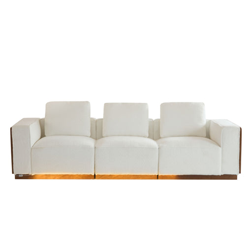 Chita - Sectional Sofa 3 Seater With Light Strip - Beige Noble House