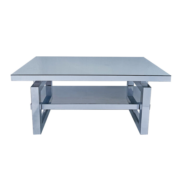 Square Coffee Table For Living Room - Silver Home Essentials