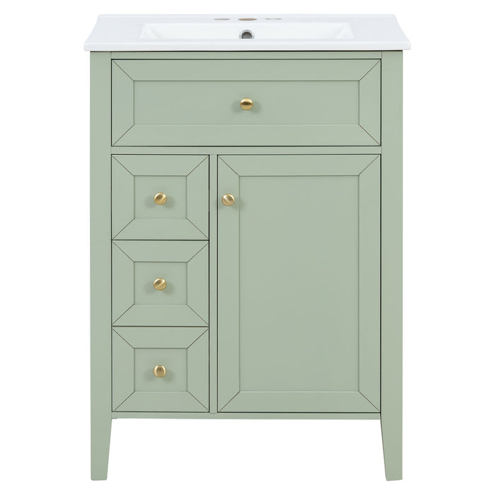 Bathroom Vanity With Sink, Soft Closing Cabinet Noble House