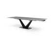 9436 - Ceramic & Metal Dining Table - Gray / Black Extravaganza Collection