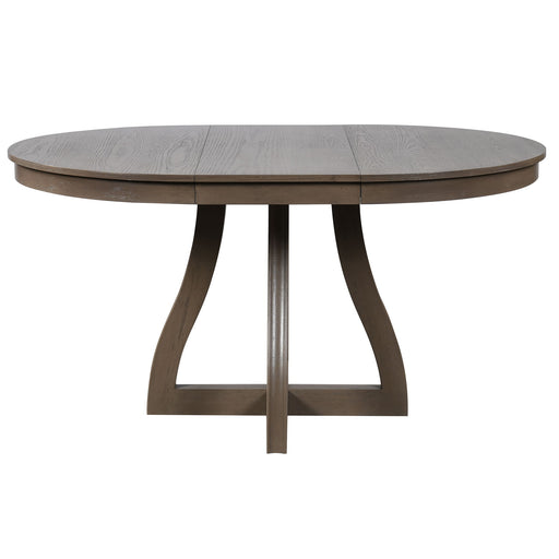 Round Extendable Dining Tabl, Middle Leaf, Curved Legs Hearth and Haven
