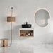 Floating Bathroom Vanity With Glossy Round Vessel Sink Home Essentials