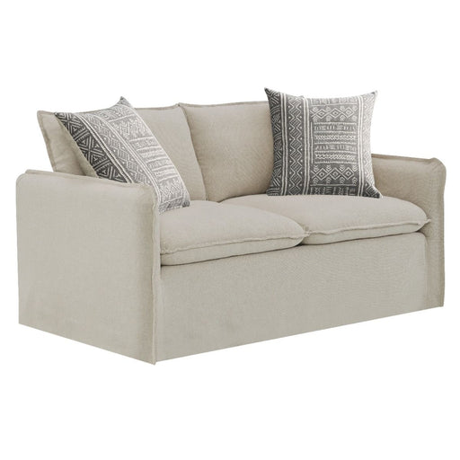 Upendo - Loveseat With 2 Pillows - Beige Linen ACME