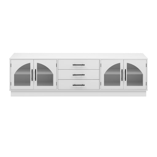Modern Minimalist TV Stand, Entertainment Center Media Console Cabinet With Adjustable Shelves For Living Room Hearth and Haven