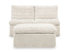 Fannin - 2 Armless Chairs With Ottoman (Set of 3) - Ivory Signature Design by Ashley®