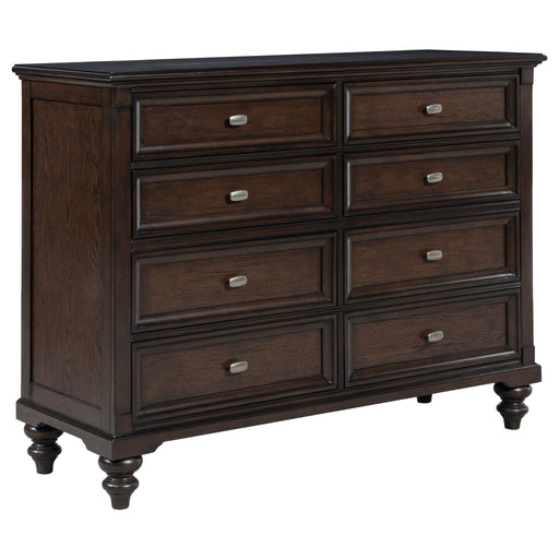 Berwick - 8 Drawer Dresser Cabinet With Felt Lined Drawers - Dark Oak Furniture Max
