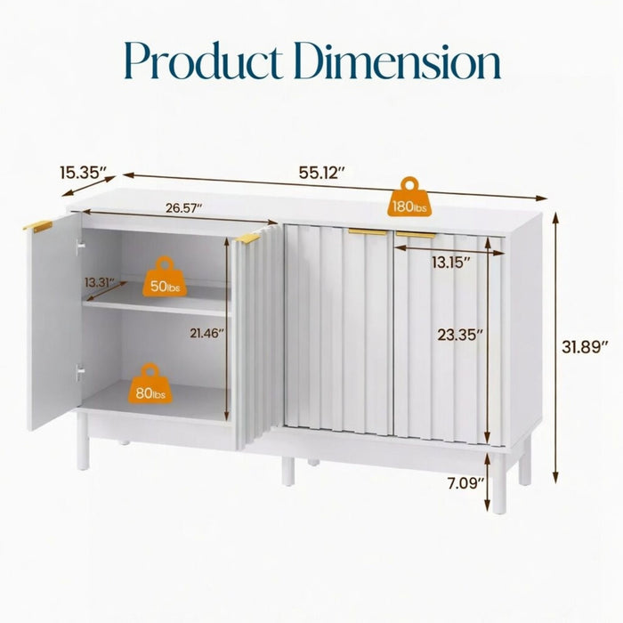 Buffet Cabinet With Adjustable Shelves Home Essentials
