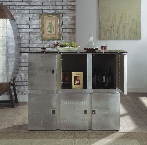 Brancaster - Bar Table With Marble Top - Marble Top & Aluminum ACME