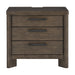3 Drawer Nightstand With USB - Dark Oak Emerald Home