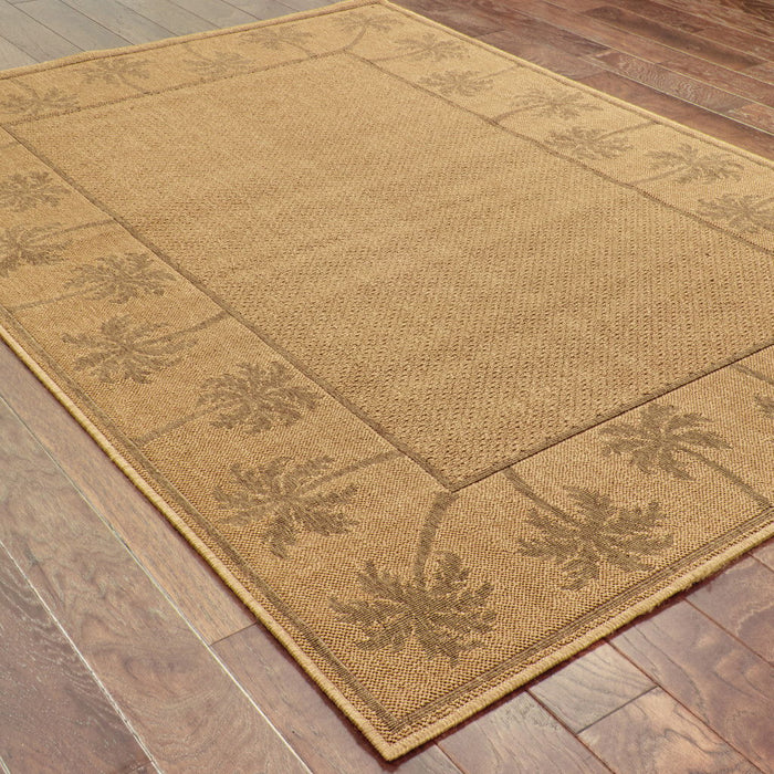 2' X 4' Stain Resistant Outdoor / Indoor Rug - Beige