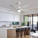 52" Ceiling Fan With Dimmable LED Light, 5 Blades, Reversible DC Motor, Smart Remote Control - White Daily Nest