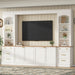 Arched Entertainment Center Wall Unit With Bookshelf, Retro Large TV Stand Hearth and Haven