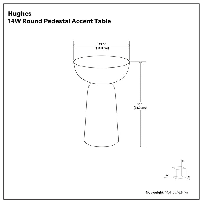Hughes - Cast Aluminum Side Table - Black Simpli-Home