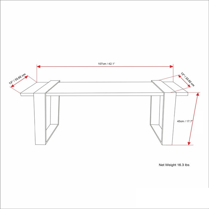Nessa - Bench - Natural Simpli-Home