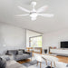 42" Ceiling Fan With Remote Control, DC Reversible Motor, 6 Speeds, 3Cct LED Light - White Daily Nest