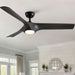 Reversible Quiet Motor Ceiling Fan Light With ABS Blades - Black / Gray Daily Nest