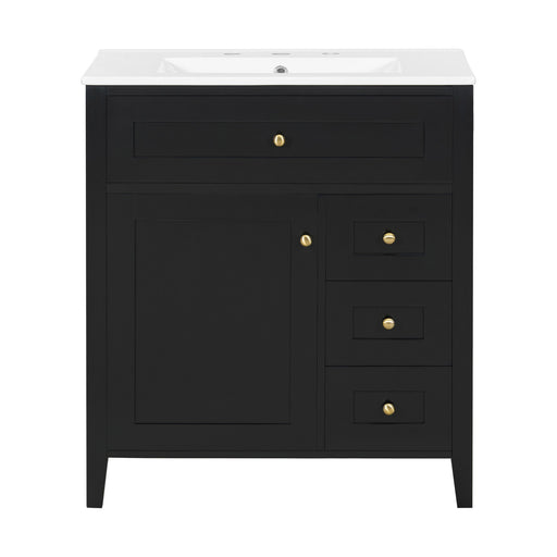 Bathroom Vanity With Sink, 3 Drawers And Adjustable Shelf Hearth and Haven