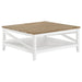 Evanston - Square Coffee Table With Shelf - White Furniture Max