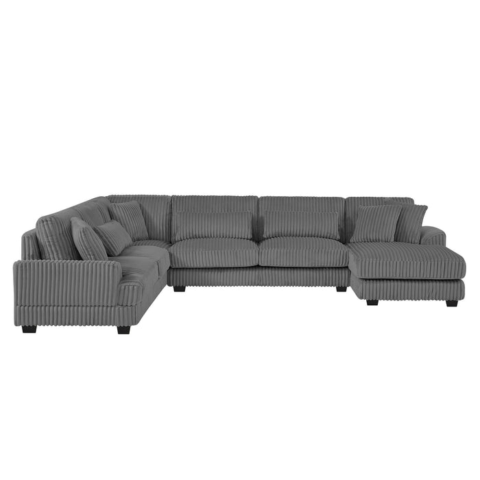 U - Sectional Sofa With Chaise Lounge, Oversized Living Room Couch Hearth and Haven