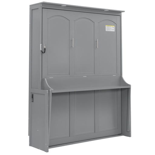 Murphy Bed With Desk, LED Lights And USB Charging Station Dreamland