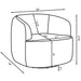 Denae - Upholstered Swivel Chair - Ivory Furniture Max