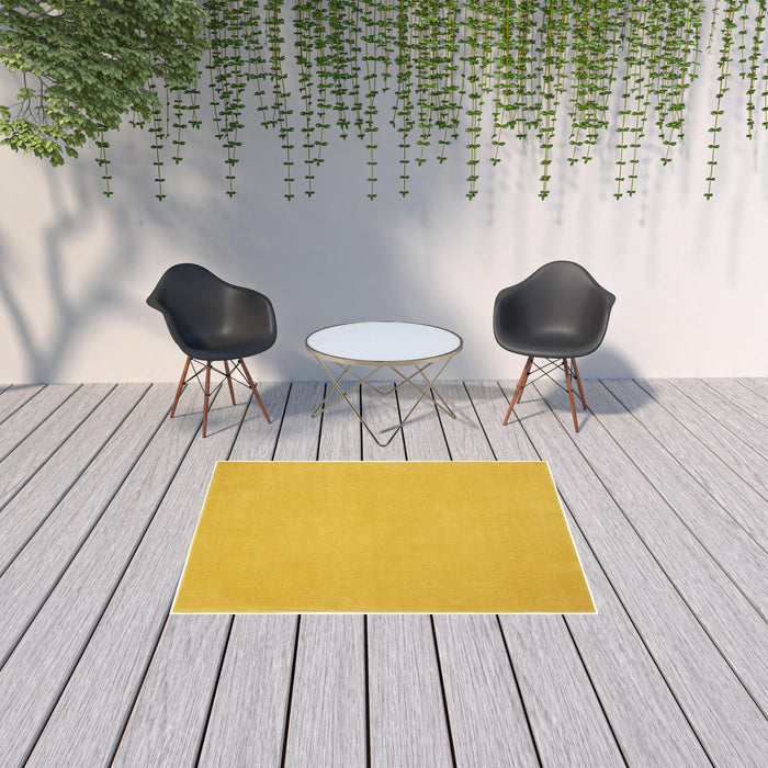 5' X 7' Non Skid Indoor / Outdoor Area Rug - Yellow