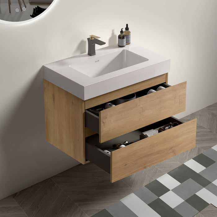 Alice - Bathroom Vanity With Sink, Large Storage Wall Mounted Floating Bathroom Vanity For Modern Bathroom Home Essentials