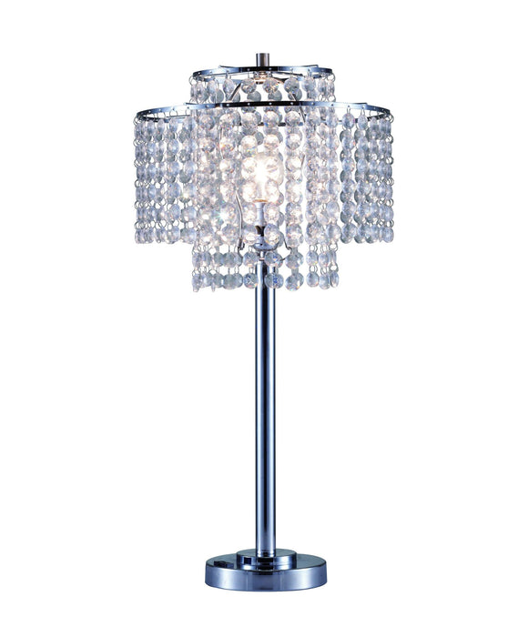 Glam Two Tier Chandelier USB Table Lamp - Silver