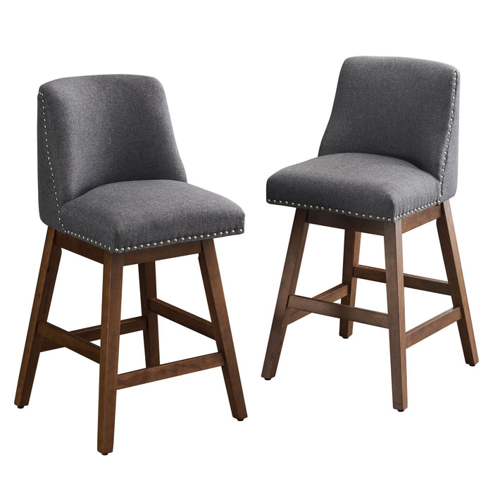 Upholstered Swivel Bar Stool Home Essentials