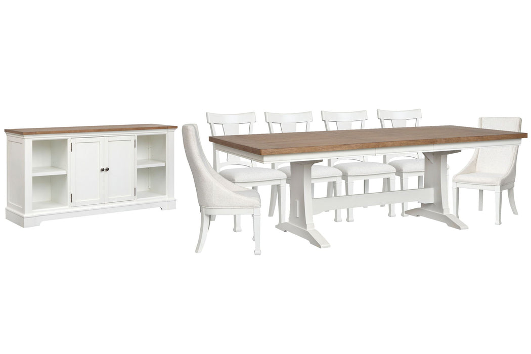 Kingston - Extendable Trestle Dining Table Set Magnussen Furniture