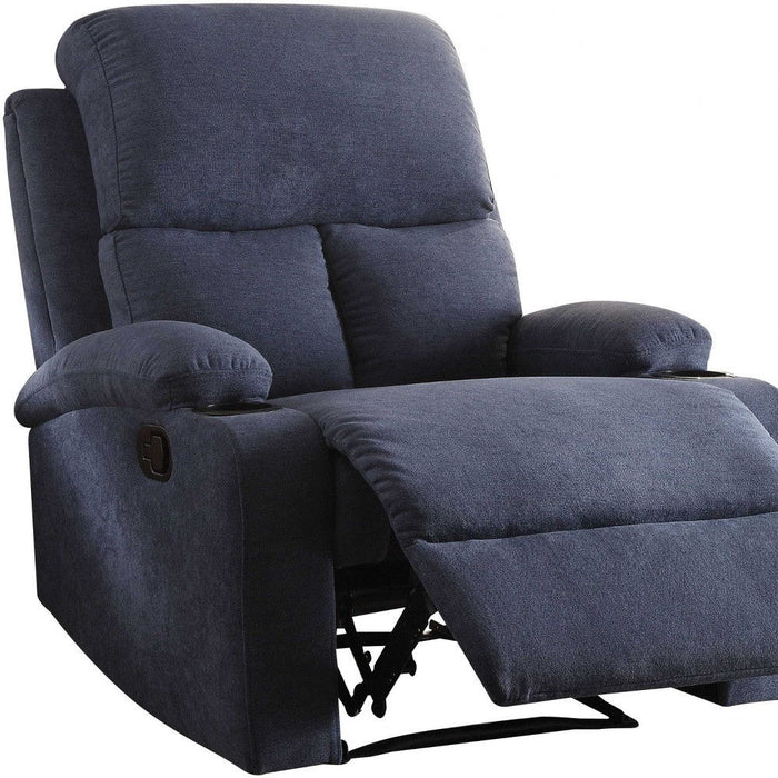 Linen Recliner - Blue