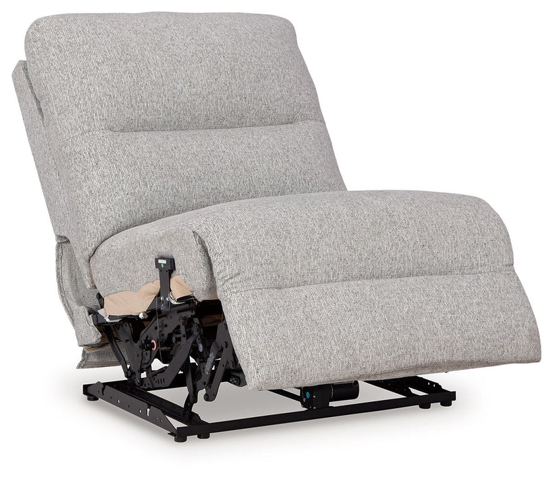 Acklen Place - Power Armless Recliner With Adj Headrest - Pewter