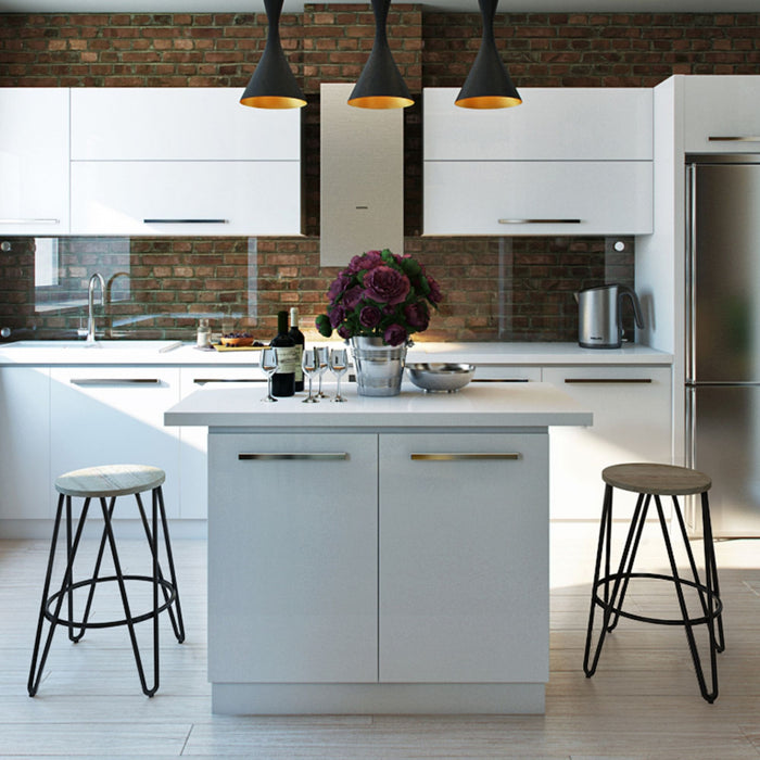 Simeon - Multifunctional Metal Stool With Wood Seat Simpli-Home