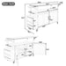 Foldable Outdoor Kitchen Island With Lockable Wheels, Storage Cabinet And Towel Rack For Patio Hearth and Haven