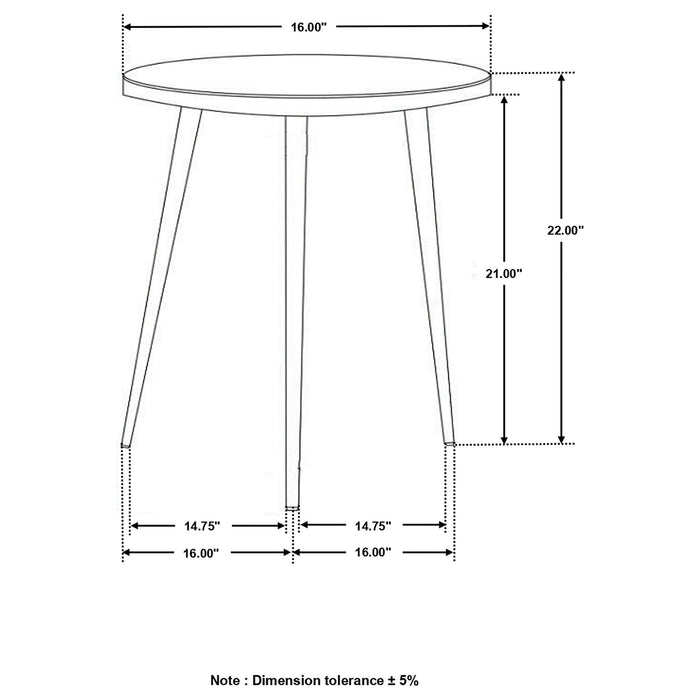 Delilah - Marble And Table Elegant Round Design With Polished - White / Gold Furniture Max