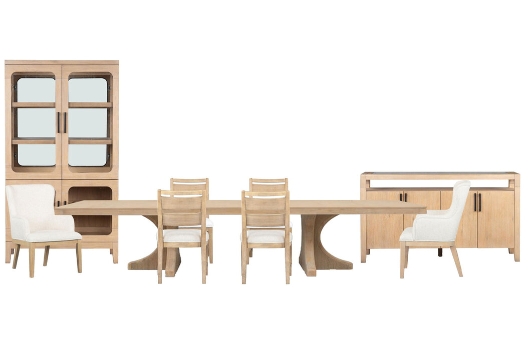 Somerset - Extendable Trestle Dining Table Set Magnussen Furniture
