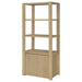 Susac - 3 Shelf Media Tower With Tall Pier Cabinet - Light Oak Furniture Max