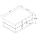 Emerson - 1 Shelf Rectangular Side End Table - White Furniture Max