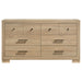 Merritt - 6 Drawer Dresser Cabinet - Light Oak Furniture Max