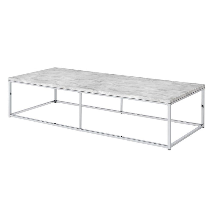 Voleta - Coffee Table - Engineered Stone Top & Chrome