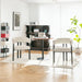 Modern Dining Upholstered Barrel Chair With Curved Back And Armrests Home Essentials