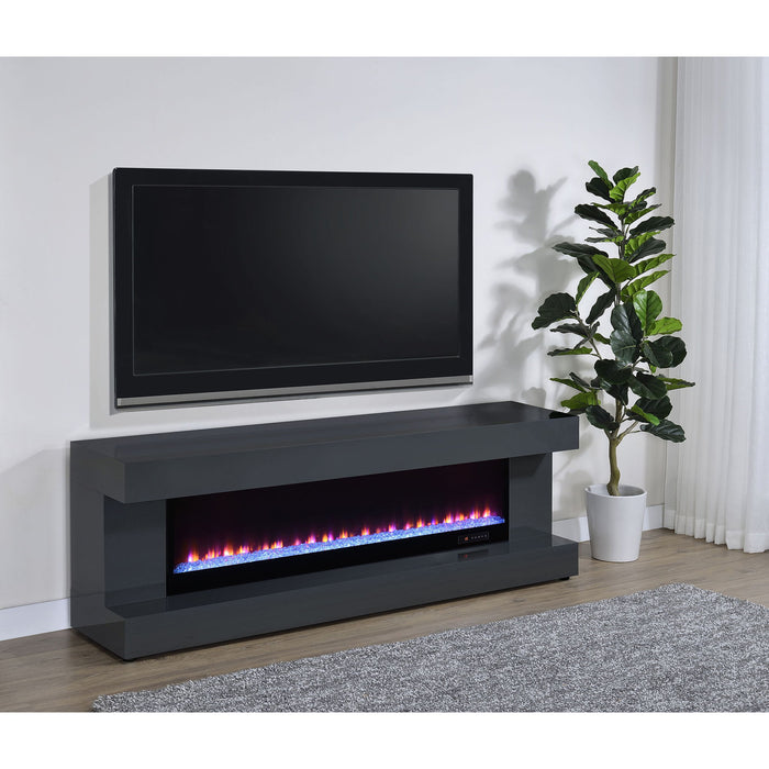 TV Stand Fireplace Console With Bluetooth Speaker Furniture Max