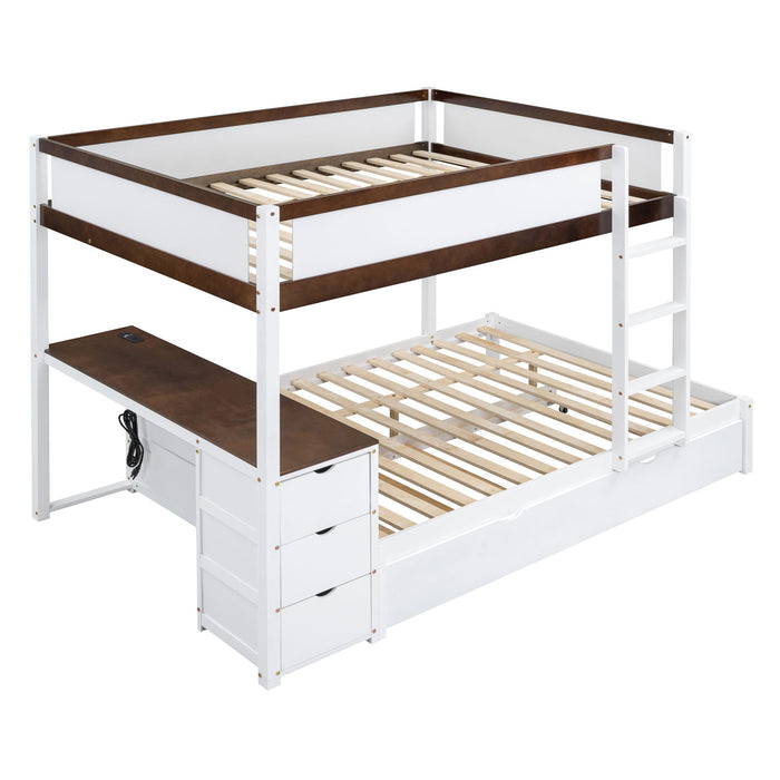 Bunk Bed With Twin Size Trundle, Storage And Desk DreamHaus
