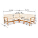 Perla - 5 Pieces Sofa Set Noble House